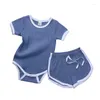 Kledingsets Babymeisjeskleding Zomer Body met korte mouwen T-shirts Broek Past Kinderen 2-delige outfits Tops