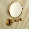 1 st väggmonterad teleskopisk vikbar dubbelsidig badrum ljus rostsäker kosmetisk spegel, fåfänga makeup spegel