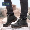 Scarpe da passeggio TIANYUQI vera pelle di grandi dimensioni per uomo inverno caldo peluche stivali da neve per il tempo libero all'aperto calzature impermeabili