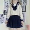 black White JK Uniform Summer Short/lg Sleeve Japanese School Uniforms Girls Sailor Sets Pleated Skirt JK Uniform COS Costume 50xl#