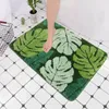 Mattes de bain Plantes vertes Match Match Mat à sol épaissies de salle de bain en peluche absorbante Absorbant Paft de pied Poot de salon Tapis de chambre à coucher