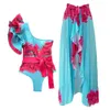 Costume da bagno intero sexy 2024 Costume da bagno sexy con volant Costume da bagno donna con stampa floreale Costume da bagno monokini con scollo a V 240315