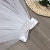 Voile de mariée en tulle pour femmes, simple et élégant, avec bord en dentelle, pour enterrement de vie de jeune fille, avec peigne, pour fête de mariage, f4YB #