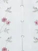 Red flower HalfCurtain Mini for Bedroom Kitchen Door Drape Cafe Window Panel Sheer Tulle Curtain 1 Pcs 240322