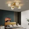 Plafondverlichting Volledig koperen licht Luxe wonen Sfeervolle eetkamer Hoofdslaapkamer Studeerkamer Kristallen lamp