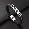 Bangle Stainless Steel Digital 100 Silicone Bracelet Charming Men's Fashion Jewelry Accessories Party Valentine's Day Gift