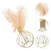 Vases grandes plumes décorations ménage Table fer quotidien maison Plume ornement fleur