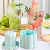 Moules de cuisson Silicone Ice Moule 3D Cylindre Seau Tasse Café Cube Plateau Avec Couvercle Pour Jus De Bière Réfrigérée