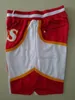 Mens''atlanta''hawks''authentic Shorts basket retro nät broderade casual atletiska gymnal team shorts