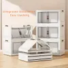 1pc Plastic Folding Home Bedroom Cabinet, Household Clothing Bedding Multi-layer Snack Toy Sundry Storage Box, Finishing Organizer Supplies