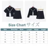 Donanma Denizci Kıyafet Japon Tarzı Okulu Üniforma Etek Kızlar JK Üniformaları Öğrenci Denizci Dr Korean Öğrenci Seifuku Cos Costume S8QT#