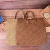 1 stücke Strandtasche Für Sommer Große Stroh Taschen Handgemachte Gewebte Tote Frauen Reise Handtaschen Luxus Designer Shop Handtaschen s9Am #