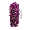 Flores decorativas penduradas cesta ramo violeta flor guirlanda glicínias orquídea parede artificial peônia
