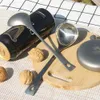 Camp Kitchen Titanium Soup Spoon Hushåll Långhandtag Tabeller Tabelleris Deep Bowled Ladle Scoop Gadget Cooking Kitchen 240329