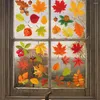 Autocollants de fenêtre Thanksgiving Day Wall Sticker Accueil Décoration chaleureuse sans colle Automne Art Pvc Decal Porte en verre