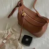 Brown Women Lunch Box Bag marka projekt Kobiet Worka pod pachą Oryginalna skóra stała kolorowa torebki na ramię Crossbody dla kobiety P1OJ#