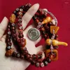 Strand Dice Suit 108 Beads Old Materials Ox Bone Diy Accessories Flexible Ring Thangka Fulu Skull Gourd Three-Way Bracelet