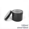 Storage Bottles 36pcs 65x50mm Empty Tin Metal Pots Black White Gold Candle Tins 100ml Cosmetic Cream Jars 100G Aluminum Flower Tea