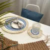 Placemats Lichte Luxe Boheemse Stijl Geweven Katoenen Placemat Scandinavische Stof Kwastje Isolatiemat Anti-Brandwonden Pot Huis Decoratief