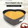 Moldes de cozimento Reutilizáveis ​​Pan em forma de coração Springform Cheesecake antiaderente para microondas BPA livre de calor resistente ao produto alimentar