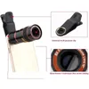 Mini Telefoto Telefoonlens 8x/12x Optische zoom past voor de meeste soorten telefoons voor reisfotografie Hunting Camping Outdoor Tools