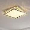 Tavan Işıkları Basit Modern Lüks Kristal Lamba Meydanı Çalışma Odası Yatak Odası Oturma Ev Dekor Yemek Led Kapalı Aydınlatma