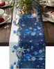 Table Runner Christmas Snowflake Ball Linen Runenrs Dresser Scarves Decor Winter Xmas Dining Runners Decorations yq240330