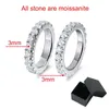 Cluster-Ringe Smyoue 3 mm D Farbe Alle Moissanit für Frauen Full Eternity Bands Match Diamant S925 Sterling Silber vergoldet 18 Karat Schmuck GRA