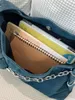 Miyagawa New Locomotive Nit Retro Fi Women's Straddle Bag 2023 Dżins Street Style Large Rampa Bag P9LK#