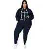 Roupas de inverno femininas 2021 plus size agasalho conjunto de duas peças com capuz moletom moletom conjuntos atacado dropship s4si #