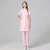 Uniforme médico enfermeira roupa de laboratório robe beleza sal receber cintura workwear roupas de enfermeira para mulheres traje sanitário w966 #