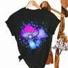 Cottagecore Frosch Print T Shirts Pilz Shirt Frauen Atmungsaktive Cool Tops Casual Plus Größe Kurzarm Weiche Sport T hemd Q1PC #