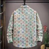 Chaqueta de diseñador de primavera para hombre, chaquetas de otoño estampadas de lujo de manga larga con bolsillos, solapa holgada, cuello polo, abrigo de gran tamaño, prendas de vestir