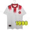 Retro 1990 Turquia Clube de Futebol Jerseys Burak Kenan Karaman Hakan Calhanoglu Zeki Celik Sukur Ozan Kabak Yusuf Yazici Turquia Camisa de Futebol Seleção Nacional