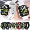 Sports Watch for Kids Boy Girl Girl Outdoor Silicone Strap Relógios eletrônicos Crianças estudantes lideraram relógios de pulso digital