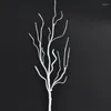 Dekorative Blumen Künstlicher Baumzweig Holz Weiß Kleine getrocknete Zweige Home El Venue Dekoration für Hochzeitsfeier Pflanzen