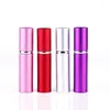 Lagringsflaskor 5 ml Mini Spray Parfym Bottle Travel Relable Empty Cosmetic Container Atomizer Aluminium LX2470