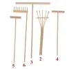 Decorative Figurines 1/5Pcs Mini Bamboo Rake For Zen Garden Sand Tabletop Meditation Feng Shui Decor