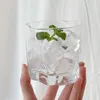 Wine Glasses INS Twisted Transparent S Glass Cup Decor Cocktail Beer Milk Tea Reusable Kitchen Wedding Drinking 240ml