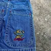 Шорты jnco y2k хип -хоп карманный пакетный тренажерный зал мужчина женщин 2023 Лето Хараджуку Готическая баскетбольная уличная одежда 240327