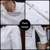 Keuken Kleding Mouw Werkende Jas Chef Uniform Vrouwelijke Ademende Hoteljas Bakkerij Koken Lg Restaurant Catering m8fP #