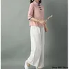 2023 Nova Primavera Traditial China Roupas Femininas Cott Linho Top Estilo Étnico Chinês Robe Retro Chegsam Melhorado Terno Han d9Sn #