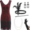 Urban Sexy Dresses Retro Vintage Roaring 20s 1920s Flapper Dress Outfits the Great Gatsby Womens paljetter Tassel Fringe kväll klädsel YQ240330