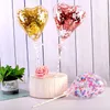 Décoration de fête 5 pouces Confetti gâteau ballon petit coeur Transparent pour anniversaire décorations de mariage créatif