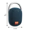 1pc TG321 Taşınabilir Bluetooth Hoparlör IPX7 Su Geçirmez Kablosuz Mini Sütun Dış Mekan Subwoofer, Kanca Toz Geçirmez Kablosuz Ses Kutusu Desteği FM/TF/U Disk