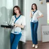 Uniformes esthétiques d'été à manches courtes Salon de beauté Ensembles pour femmes Spa Esthéticienne Vêtements Hôtel Massage Vêtements de travail chinois 30rU #