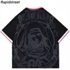 Hip Hop Streetwear T-shirt Virgin Mary Graphic T Shirt Men Polo Shirt krótkie rękawie harajuku bawełniane wierzchołki Red Grey 240329