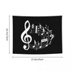 Tapissries Music Festival Musical Note Tapestry Home Decor Anpassad hippie vägg hängande för vardagsrum