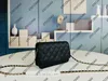 Retro Mirror Quality Designers Plånbok på kedjepåse Flap Quilted Black Purse Womens Real Leather Caviar Handväska axelväska