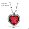 Pendant Necklaces Selling Titanic Necklace The Heart Of Ocean Diamond Crystal Chain Luxurious For Drop Delivery Jewelry Pendants Dhmru